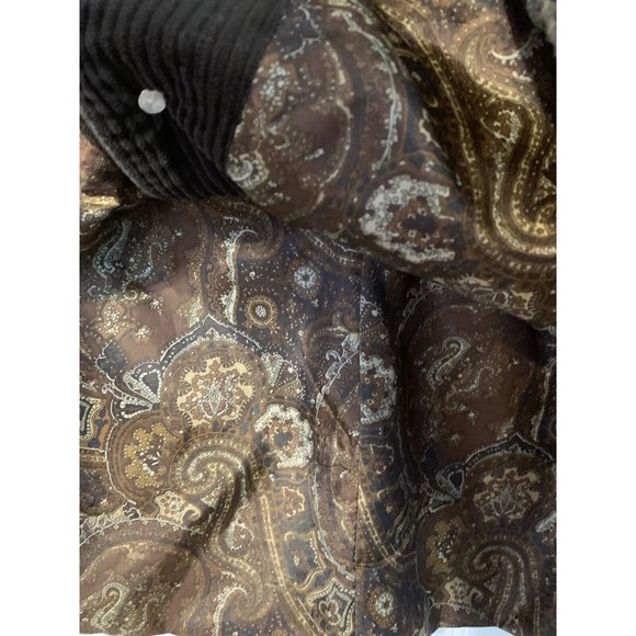 Billblass Jeans Ladies Brown Paisley Lined Corduroy Jacket Size Large - Picture 4 of 5